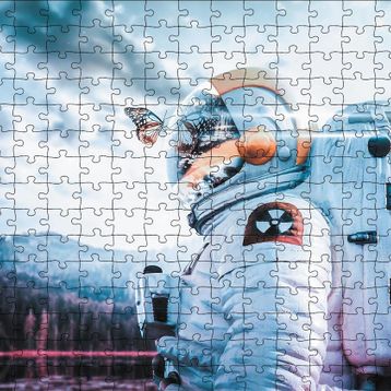 Cakapuzzle Astronot Kelebek Doğa 120 Parça Ahşap Puzzle