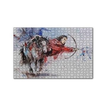 Cakapuzzle At Sırtındaki Okçu Suluboya Efekt 120 Parça Ahşap Puzzle