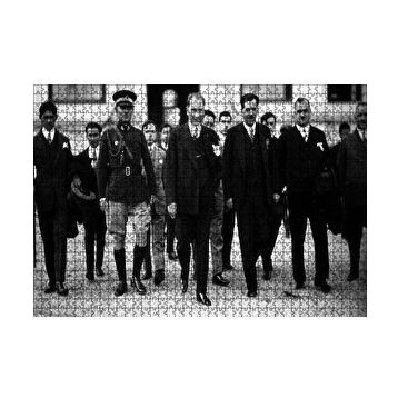 Cakapuzzle Atatürk ve Protokol Siyah Beyaz 120 Parça Ahşap Puzzle
