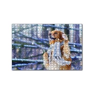 Cakapuzzle Atkılı Köpek 120 Parça Ahşap Puzzle