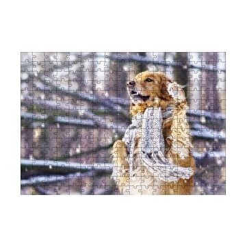 Cakapuzzle Atkılı Köpek 120 Parça Ahşap Puzzle