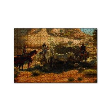Cakapuzzle Atlı Kızılderililer 120 Parça Ahşap Puzzle