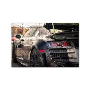 Cakapuzzle Audi R8 Siyah Modifiye Otomobil Görseli 120 Parça Ahşap Puzzle