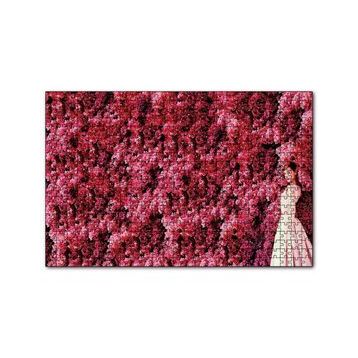 Cakapuzzle Audrey Hepburn Kırmızı Çiçekler Önünde Puzzle