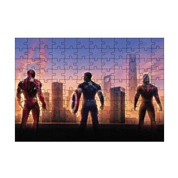 Cakapuzzle Avengers Endgame Iron Man Captain America ve Ant Man 120 Parça Puzzle
