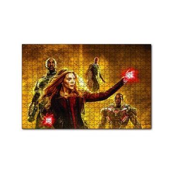 Cakapuzzle Avengers Falcon Witch ve Rocket 120 Parça Ahşap Puzzle