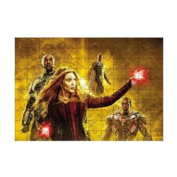 Cakapuzzle Avengers Falcon Witch ve Rocket 120 Parça Ahşap Puzzle