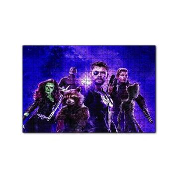 Cakapuzzle Avengers Rakun Thor Groot 120 Parça Ahşap Puzzle