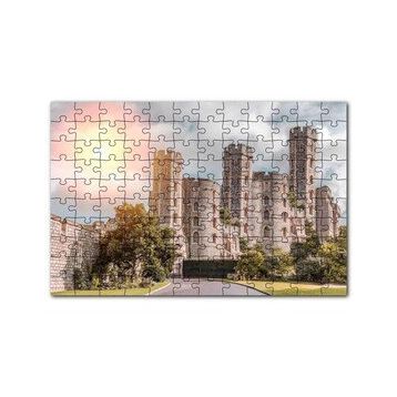 Cakapuzzle Avrupa Soylu Malikanesi ve Bulutlu Gökler 120 Parça Ahşap Puzzle