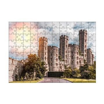 Cakapuzzle Avrupa Soylu Malikanesi ve Bulutlu Gökler 120 Parça Ahşap Puzzle