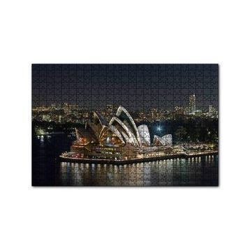 Cakapuzzle Avustralya Sydney Gece Manzarası 120 Parça Ahşap Puzzle