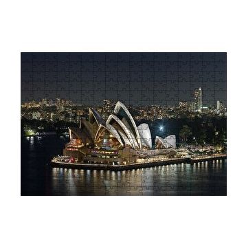 Cakapuzzle Avustralya Sydney Gece Manzarası 120 Parça Ahşap Puzzle