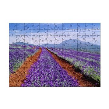 Cakapuzzle Avustralya Tazmanya Lavanta Tarlaları 120 Parça Ahşap Puzzle