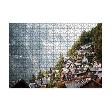 Cakapuzzle Avusturya Dağlarında Masalsı Evler 120 Parça Ahşap Puzzle