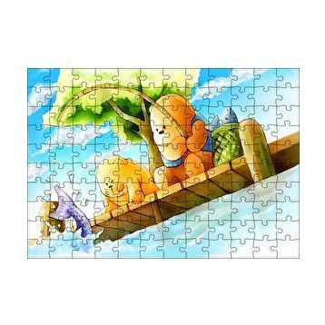Cakapuzzle Ayı Bubu Balık Tutuyor 120 Parça Ahşap Puzzle
