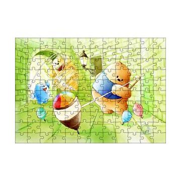 Cakapuzzle Ayı Bubu ve Topaçlar 120 Parça Ahşap Puzzle