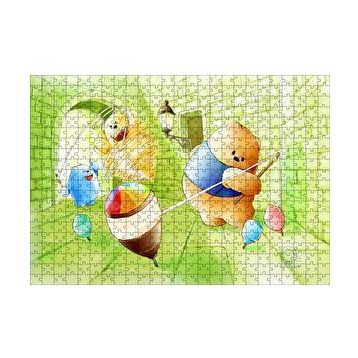 Cakapuzzle Ayı Bubu ve Topaçlar 120 Parça Ahşap Puzzle
