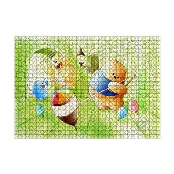 Cakapuzzle Ayı Bubu ve Topaçlar 120 Parça Ahşap Puzzle