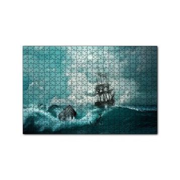 Cakapuzzle Azgın Dalgalar ve Yelkenli 120 Parça Ahşap Puzzle
