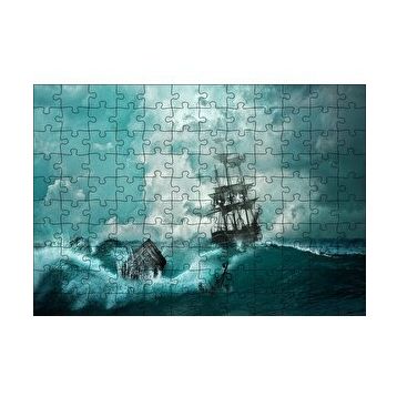 Cakapuzzle Azgın Dalgalar ve Yelkenli 120 Parça Ahşap Puzzle