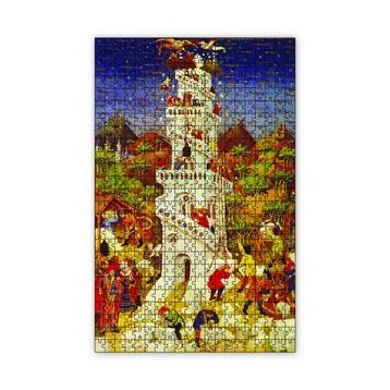 Cakapuzzle Babil Kulesi 120 Parça Ahşap Puzzle