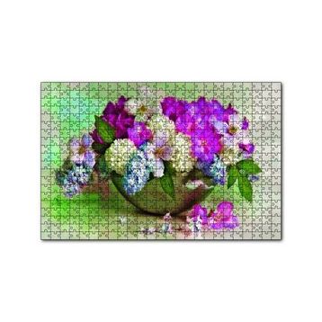 Cakapuzzle Bahar Çiçekler Tabakta 120 Parça Ahşap Puzzle