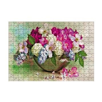 Cakapuzzle Bahar Çiçekler Tabakta 120 Parça Ahşap Puzzle