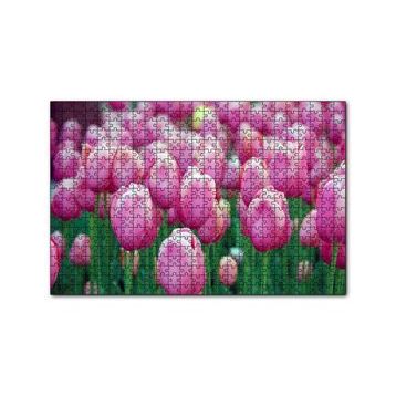 Cakapuzzle Bahçede Pembe Laleler 120 Parça Ahşap Puzzle