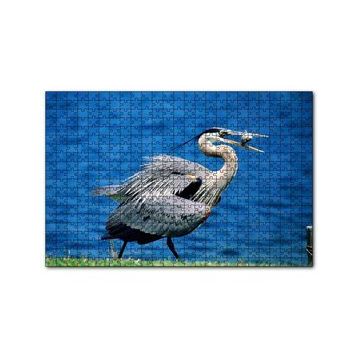 Cakapuzzle Balıkçıl ve Ağzında Yemeği 120 Parça Ahşap Puzzle