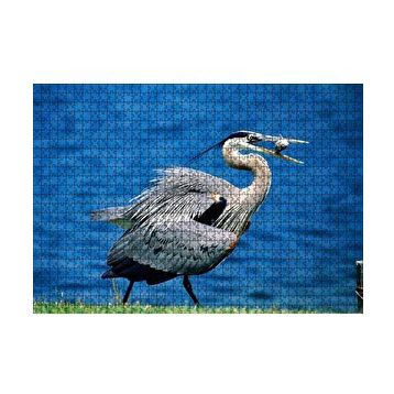 Cakapuzzle Balıkçıl ve Ağzında Yemeği 120 Parça Ahşap Puzzle