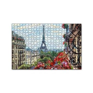 Cakapuzzle Balkondan Paris Eyfel Manzarası Artwork Puzzle