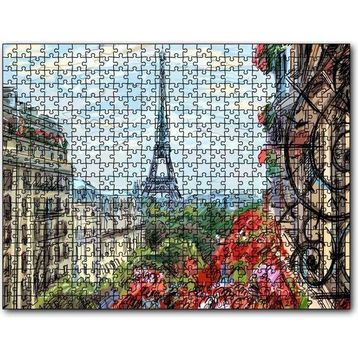 Cakapuzzle Balkondan Paris Eyfel Manzarası Artwork Puzzle