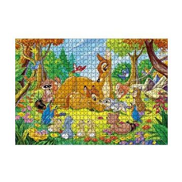 Cakapuzzle Bambi Annesi ve Arkadaşları 120 Parça Ahşap Puzzle