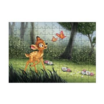 Cakapuzzle Bambi ve Kelebekler 120 Parça Ahşap Puzzle