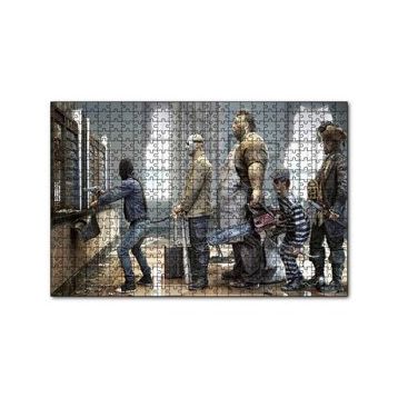 Cakapuzzle Banka Soygunu Sırası İllüstrasyon 120 Parça Ahşap Puzzle