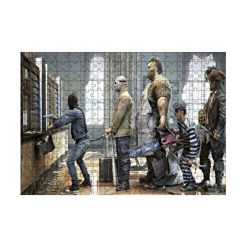 Cakapuzzle Banka Soygunu Sırası İllüstrasyon 120 Parça Ahşap Puzzle