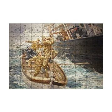Cakapuzzle Batan Gemi ve Filikada Görevliler 120 Parça Ahşap Puzzle