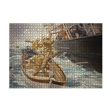 Cakapuzzle Batan Gemi ve Filikada Görevliler 120 Parça Ahşap Puzzle