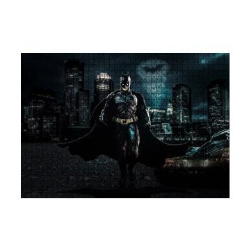 Cakapuzzle Batman Kara Şövalye ve Gökyüzünde Logosu 120 Parça Ahşap Puzzle