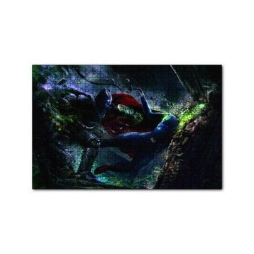 Cakapuzzle Batman Superman Ezici Yumruk 120 Parça Ahşap Puzzle