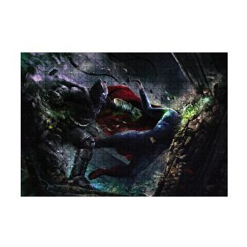 Cakapuzzle Batman Superman Ezici Yumruk 120 Parça Ahşap Puzzle