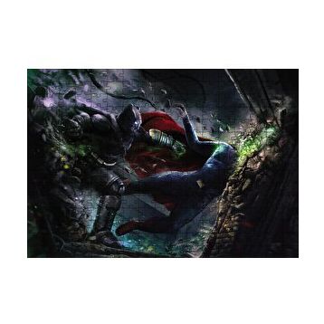 Cakapuzzle Batman Superman Ezici Yumruk 120 Parça Ahşap Puzzle