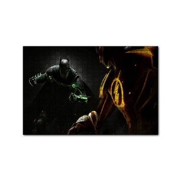Cakapuzzle Batman ve Flash Görseli 120 Parça Ahşap Puzzle