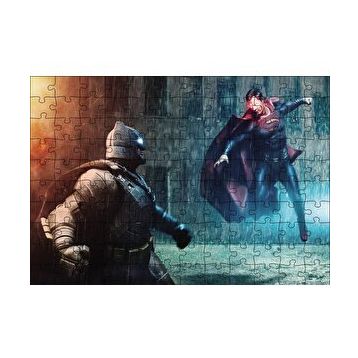 Cakapuzzle Batman ve Superman Mücadelesi 120 Parça Ahşap Puzzle
