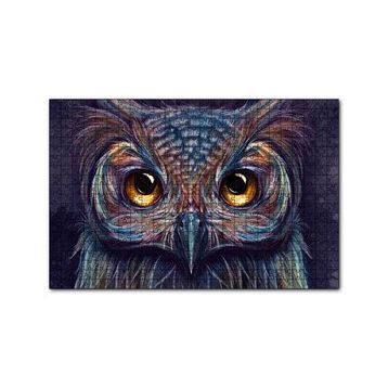 Cakapuzzle Baykuş Dijital Renkli Çizim 120 Parça Ahşap Puzzle