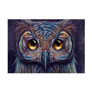 Cakapuzzle Baykuş Dijital Renkli Çizim 120 Parça Ahşap Puzzle
