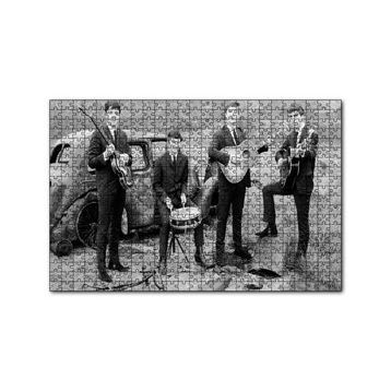 Cakapuzzle Beatles Grup Fotoğrafı Siyah Beyaz 120 Parça Ahşap Puzzle