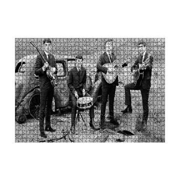 Cakapuzzle Beatles Grup Fotoğrafı Siyah Beyaz 120 Parça Ahşap Puzzle