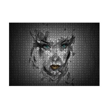 Cakapuzzle Belirsiz Boyama Tekniğiyle Kadın Yüzü 120 Parça Ahşap Puzzle