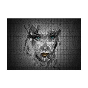 Cakapuzzle Belirsiz Boyama Tekniğiyle Kadın Yüzü 120 Parça Ahşap Puzzle